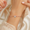 Peach & turkish Zirconia A++ Butterfly bracelet